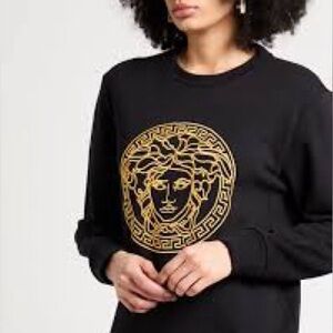 Versace Black and Gold Iconic Crewneck Sweater